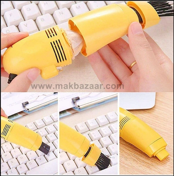 USB Mini Vacuum Cleaner for Laptop/Computer Keyboard/Mobile/Mini/Cars Vacuum Cleaner Electronic Part with LED light (Multicolor) - Pack Of 1)  